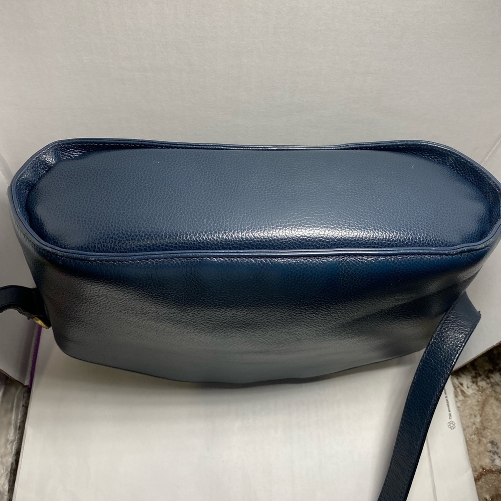 Coach Navy Leather Shoulder Bag - Picture 3 of 6